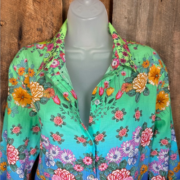 Johnny Was Cotton Blouse - Size Medium - Picture 2 of 12